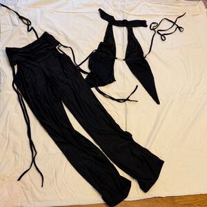 NWT Sister Party 2-Piece Chic Black Women's Set S